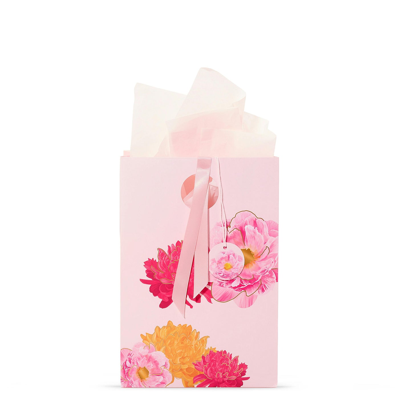 Pink Peony Floral Gift Bag RAB9