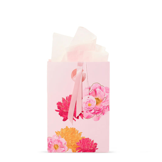 Pink Peony Floral Gift Bag RAB9