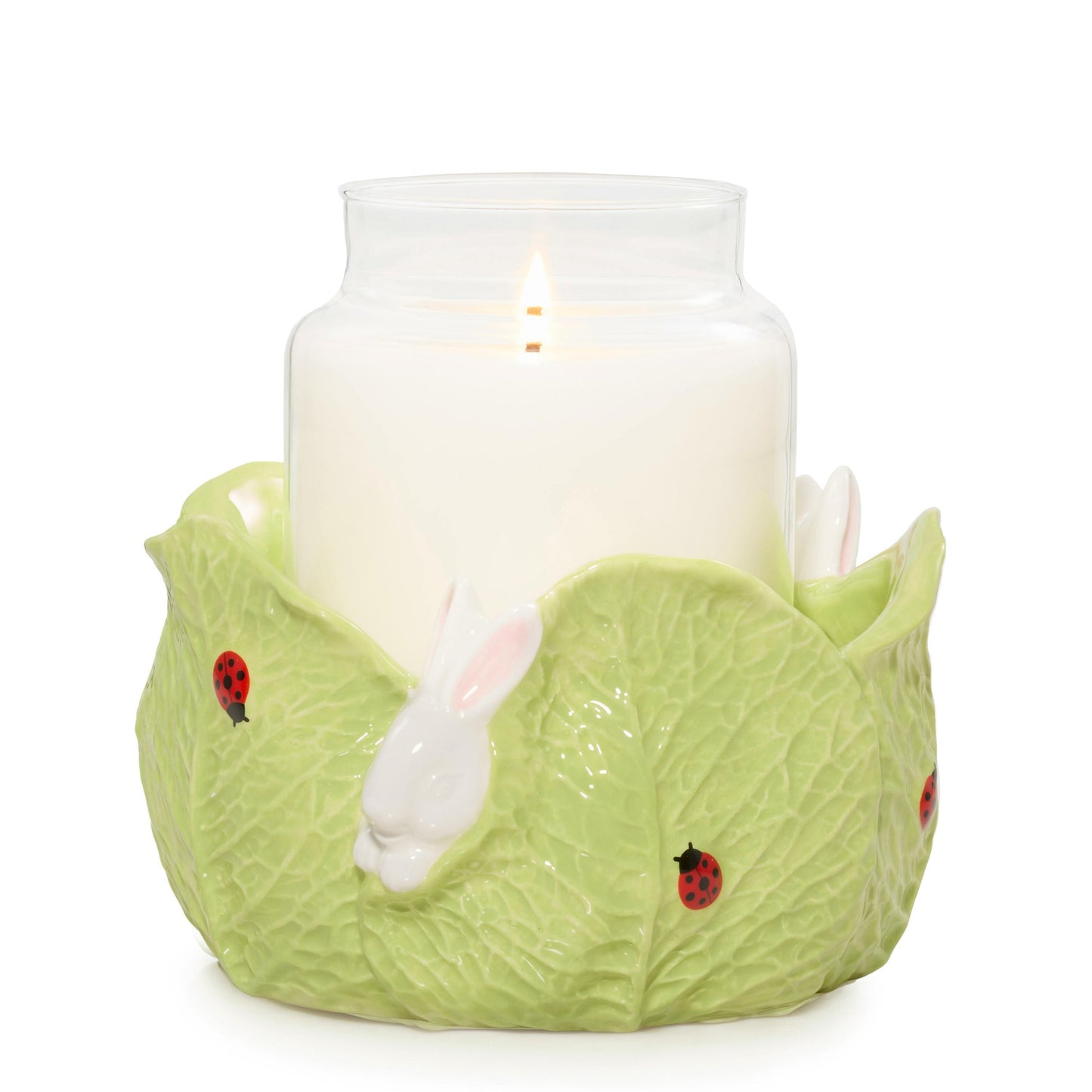Ceramic Easter Bunny Jar Candle Holder JHCC